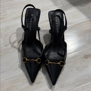 Black Slingback Heels